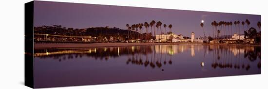 Reflection of Trees in Water, Santa Barbara, California, USA-null-Stretched Canvas