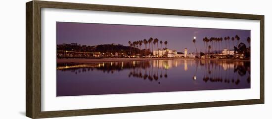 Reflection of Trees in Water, Santa Barbara, California, USA-null-Framed Photographic Print