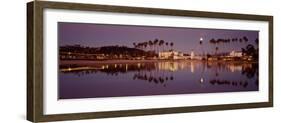 Reflection of Trees in Water, Santa Barbara, California, USA-null-Framed Photographic Print