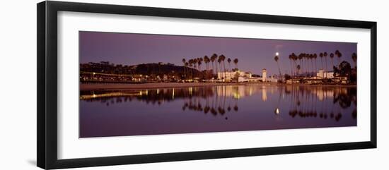 Reflection of Trees in Water, Santa Barbara, California, USA-null-Framed Photographic Print