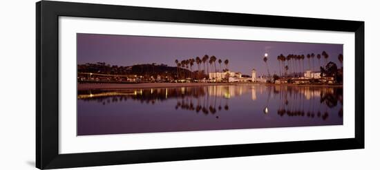 Reflection of Trees in Water, Santa Barbara, California, USA-null-Framed Photographic Print