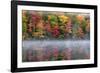 Reflection of trees on water, Adirondack Mountains State Park, New York State, USA-null-Framed Photographic Print