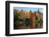 Reflection of trees on water, Adirondack Mountains State Park, New York State, USA-null-Framed Photographic Print