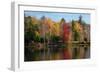 Reflection of trees on water, Adirondack Mountains State Park, New York State, USA-null-Framed Photographic Print