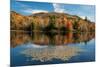 Reflection of trees on water, Adirondack Mountains State Park, New York State, USA-null-Mounted Photographic Print
