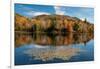 Reflection of trees on water, Adirondack Mountains State Park, New York State, USA-null-Framed Photographic Print