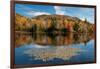 Reflection of trees on water, Adirondack Mountains State Park, New York State, USA-null-Framed Photographic Print