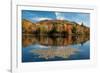 Reflection of trees on water, Adirondack Mountains State Park, New York State, USA-null-Framed Photographic Print