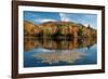 Reflection of trees on water, Adirondack Mountains State Park, New York State, USA-null-Framed Photographic Print