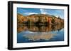 Reflection of trees on water, Adirondack Mountains State Park, New York State, USA-null-Framed Photographic Print