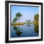 Reflection of Trees on Water, Ocean City Golf and Yacht Club, Berlin, Worcester County-null-Framed Photographic Print