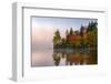 Reflection of trees on water, Seventh Lake, Adirondack Mountains State Park, New York State, USA-null-Framed Photographic Print