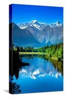 Reflection on Lake Matheson-mantaphoto-Stretched Canvas