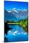 Reflection on Lake Matheson-mantaphoto-Mounted Photographic Print