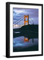 Reflection Puddles, Early Morning Golden Gate Bridge, San Francisco-Vincent James-Framed Photographic Print