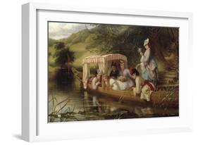 Reflections, 1873 (Ladies in a boat)-Thomas Brooks-Framed Giclee Print