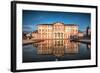 Reflections at Castle Bruchsal, Baden-Wurttemberg, Germany, Europe-Andreas Brandl-Framed Photographic Print