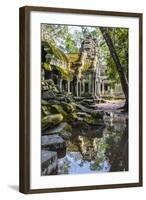 Reflections at Ta Prohm Temple (Rajavihara)-Michael Nolan-Framed Photographic Print