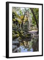 Reflections at Ta Prohm Temple (Rajavihara)-Michael Nolan-Framed Photographic Print