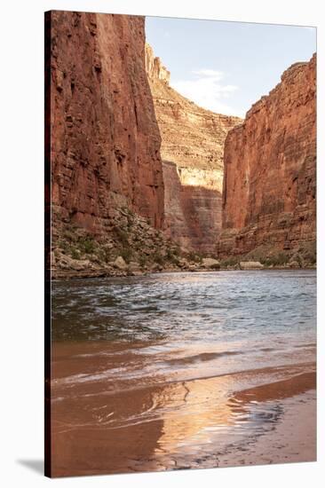 Reflections from Morning Sun. Colorado River. Grand Canyon. Arizona-Tom Norring-Stretched Canvas