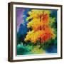 Reflections I-Blue Fish-Framed Art Print