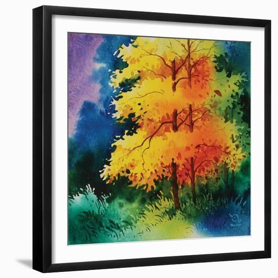 Reflections I-Blue Fish-Framed Premium Giclee Print