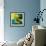 Reflections II-Blue Fish-Framed Art Print displayed on a wall