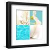 Reflections In Blue-null-Framed Art Print