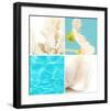 Reflections In Blue-null-Framed Art Print