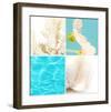 Reflections In Blue-null-Framed Art Print