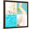 Reflections In Blue-null-Framed Art Print