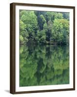 Reflections in Charlottesville Lake, Blue Ridge Mountains, Virginia, USA-Charles Gurche-Framed Premium Photographic Print