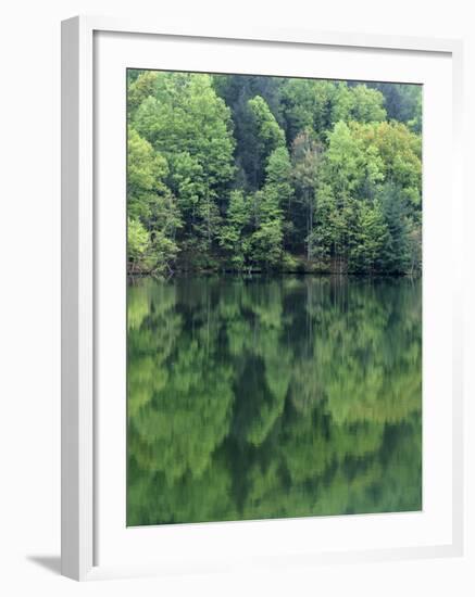 Reflections in Charlottesville Lake, Blue Ridge Mountains, Virginia, USA-Charles Gurche-Framed Premium Photographic Print