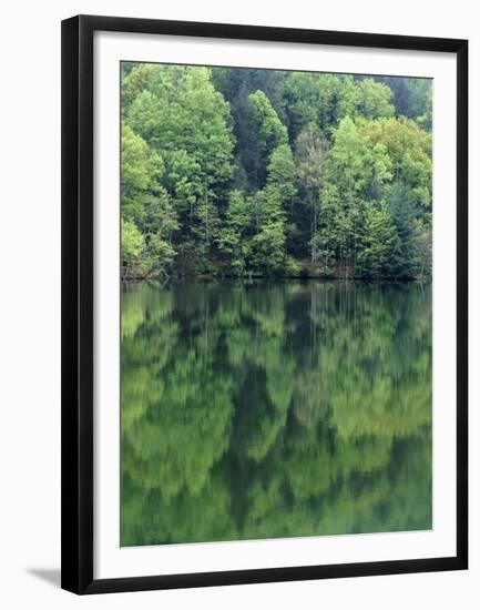 Reflections in Charlottesville Lake, Blue Ridge Mountains, Virginia, USA-Charles Gurche-Framed Premium Photographic Print