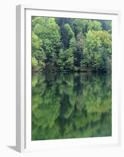 Reflections in Charlottesville Lake, Blue Ridge Mountains, Virginia, USA-Charles Gurche-Framed Premium Photographic Print