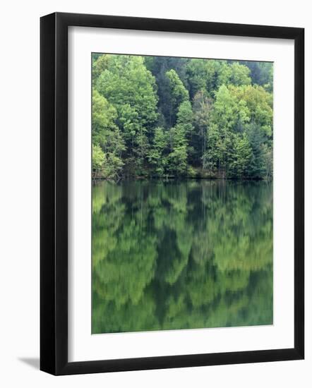 Reflections in Charlottesville Lake, Blue Ridge Mountains, Virginia, USA-Charles Gurche-Framed Photographic Print