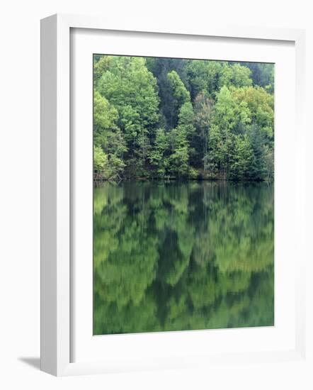 Reflections in Charlottesville Lake, Blue Ridge Mountains, Virginia, USA-Charles Gurche-Framed Photographic Print