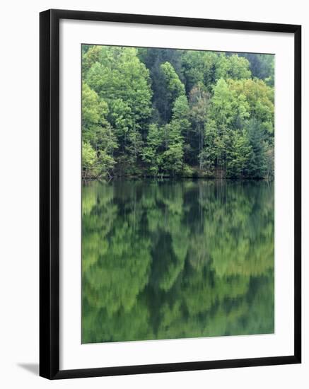 Reflections in Charlottesville Lake, Blue Ridge Mountains, Virginia, USA-Charles Gurche-Framed Photographic Print