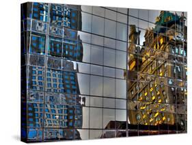 Reflections in Glass, Manhattan, New York City-Sabine Jacobs-Stretched Canvas