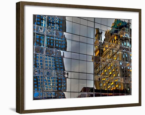 Reflections in Glass, Manhattan, New York City-Sabine Jacobs-Framed Photographic Print