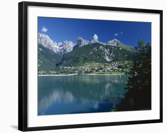 Reflections in Lake, Molveno, Brenta Dolomites, Dolomite Mountains, Trentino Alto-Adige, Italy-Gavin Hellier-Framed Photographic Print