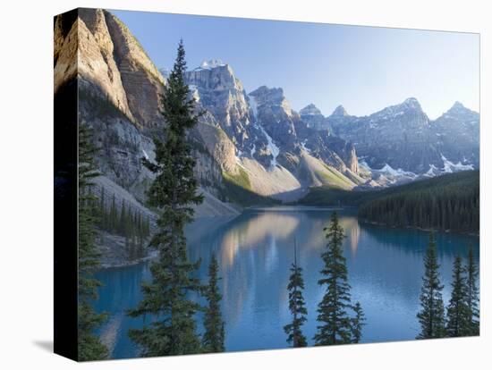 Reflections in Moraine Lake, Banff National Park, UNESCO World Heritage Site, Alberta, Rocky Mounta-Martin Child-Stretched Canvas