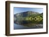 Reflections in still water at Lake Granvinvatnet, Hordaland, Vestlandet-Ellen Rooney-Framed Photographic Print