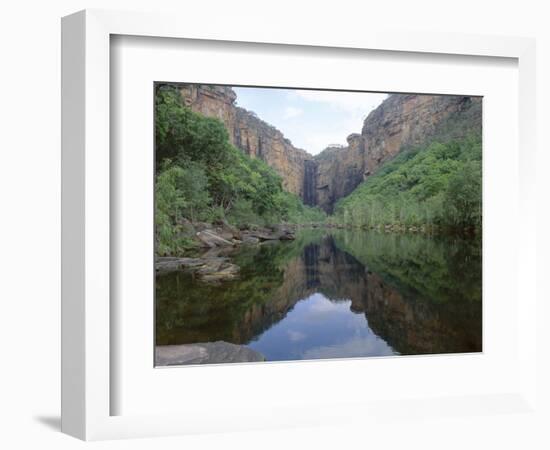 Reflections in Still Water, Jim Jim Falls and Creek, Kakadu National Park, Northern Territory-Lousie Murray-Framed Photographic Print