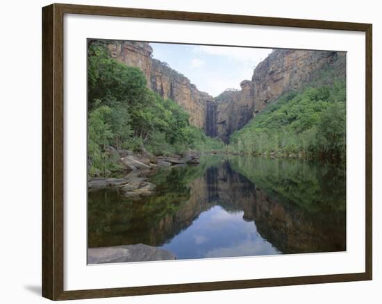 Reflections in Still Water, Jim Jim Falls and Creek, Kakadu National Park, Northern Territory-Lousie Murray-Framed Photographic Print