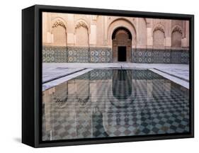 Reflections in the Courtyard Pool-Stephen Studd-Framed Stretched Canvas