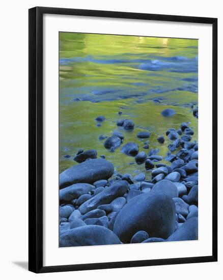 Reflections in the Elwha River, Olympic National Park, Washington, USA-Charles Gurche-Framed Premium Photographic Print