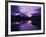 Reflections in the Lake of Sunset over Dark Hills of Rannoch Moor, Highlands, Scotland-null-Framed Photographic Print