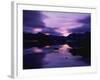 Reflections in the Lake of Sunset over Dark Hills of Rannoch Moor, Highlands, Scotland-null-Framed Photographic Print