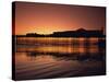 Reflections in the Sea of the Pier at Brighton at Sunset, Sussex, England, United Kingdom, Europe-Rainford Roy-Stretched Canvas